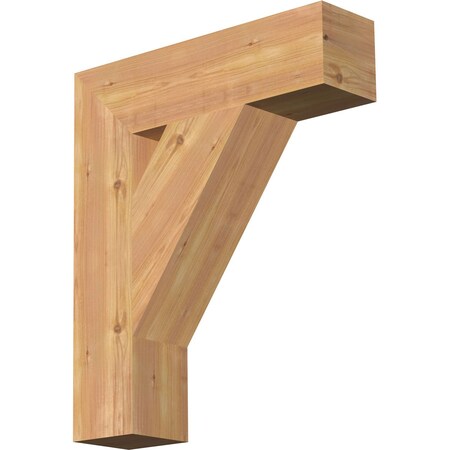 Traditional Block Smooth Bracket, Western Red Cedar, 5 1/2"W x 22"D x 26"H